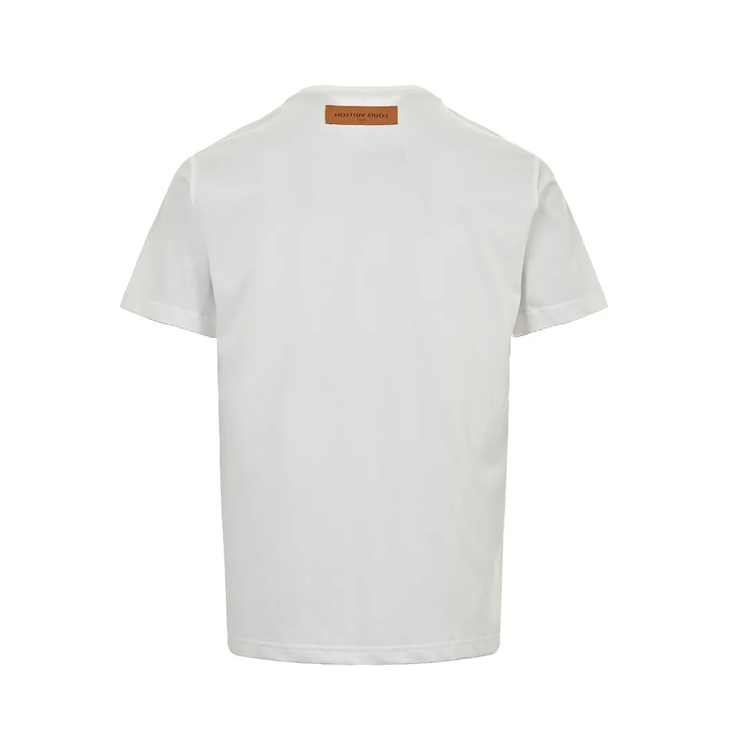 Louis Vuitton/Louis Vuitton 24ss embroidered three-letter short sleeves